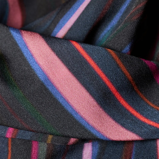 - Satin Georgette Dress - Midnight Swirl