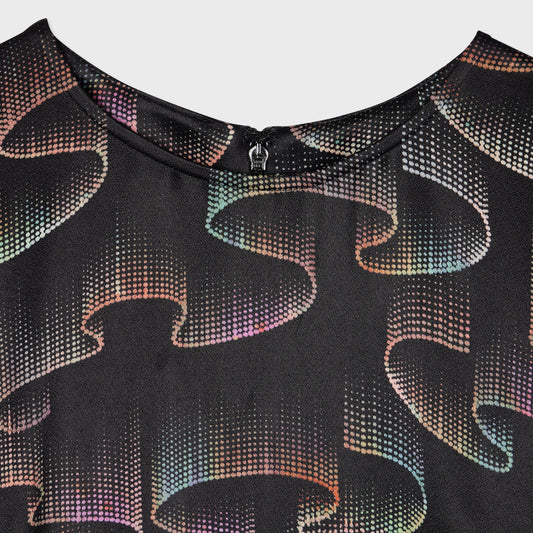 - Constellation Satin Dress - Black