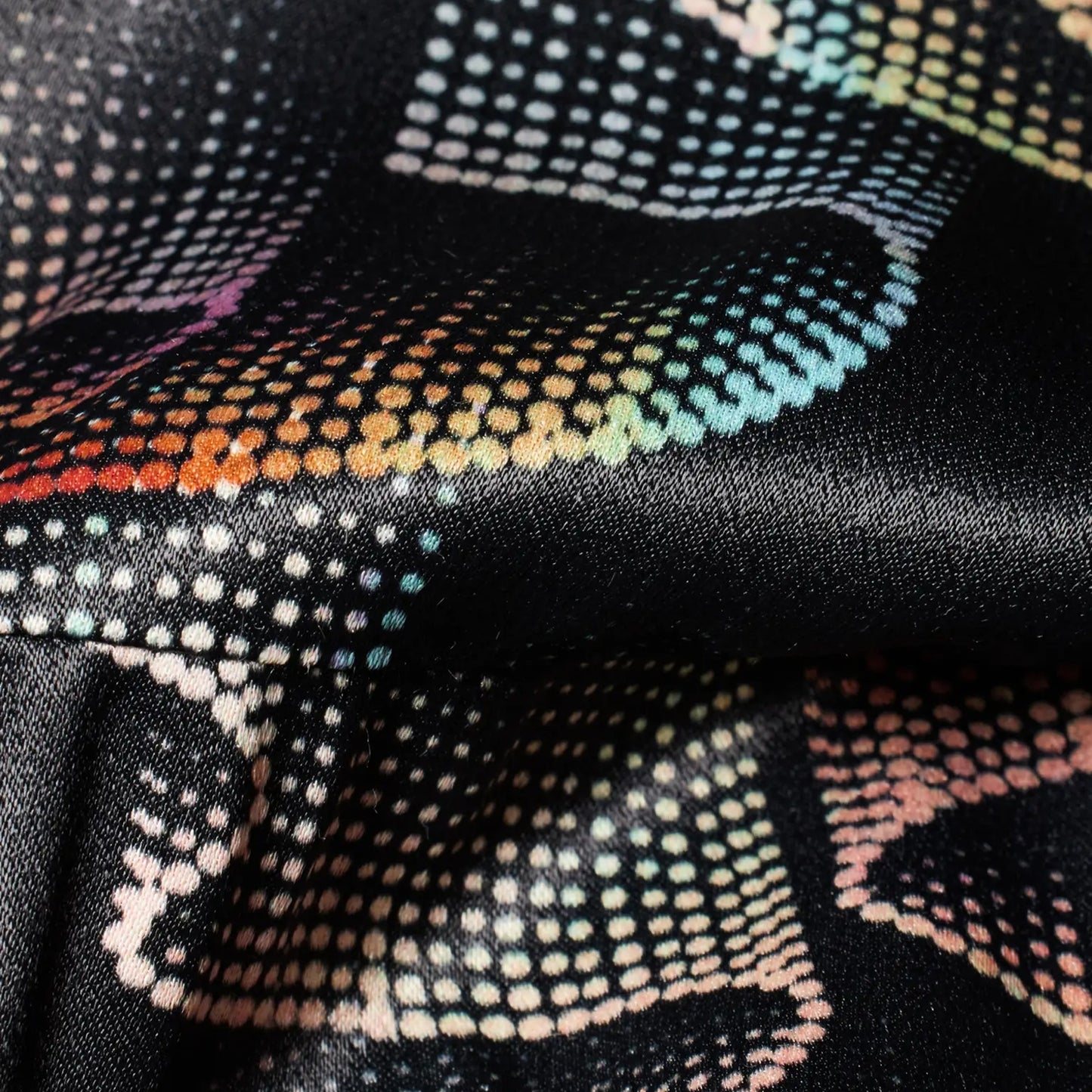 - Constellation Satin Dress - Black