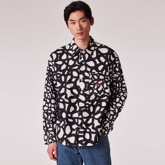 Happy Floral Shirt - Monochrome