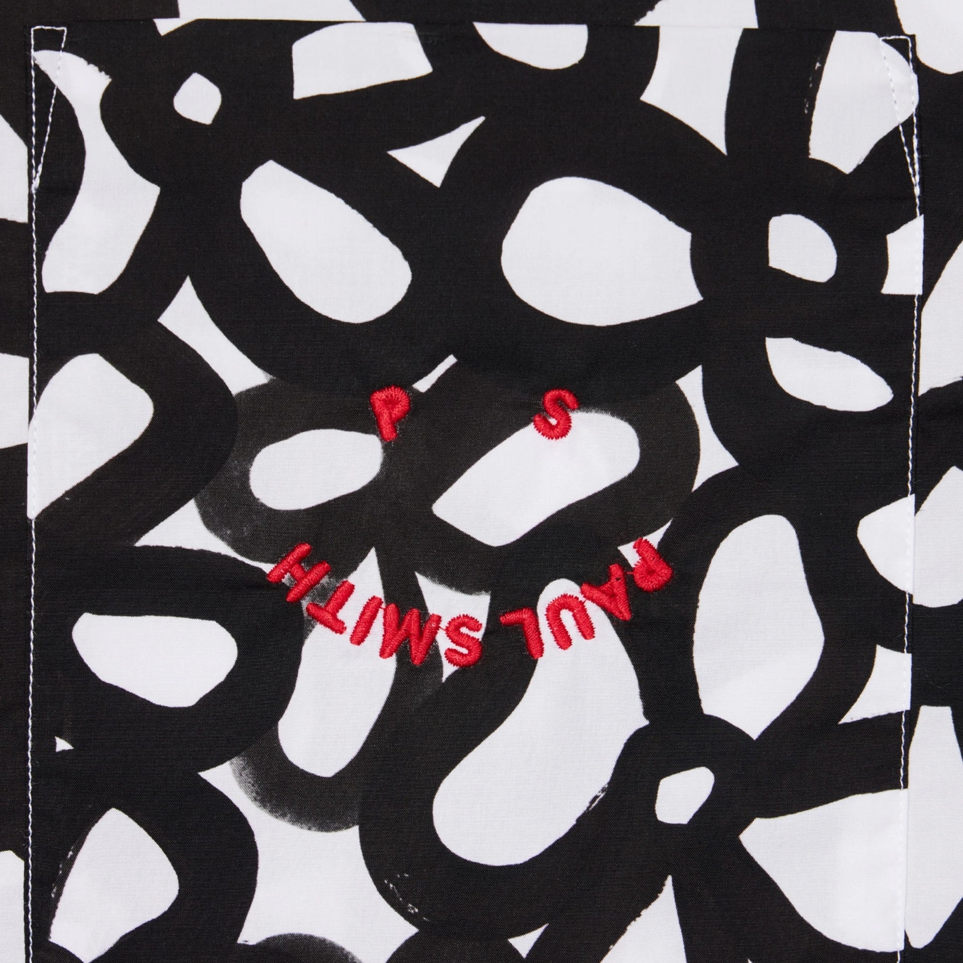 Paul Happy Floral Shirt - Monochrome