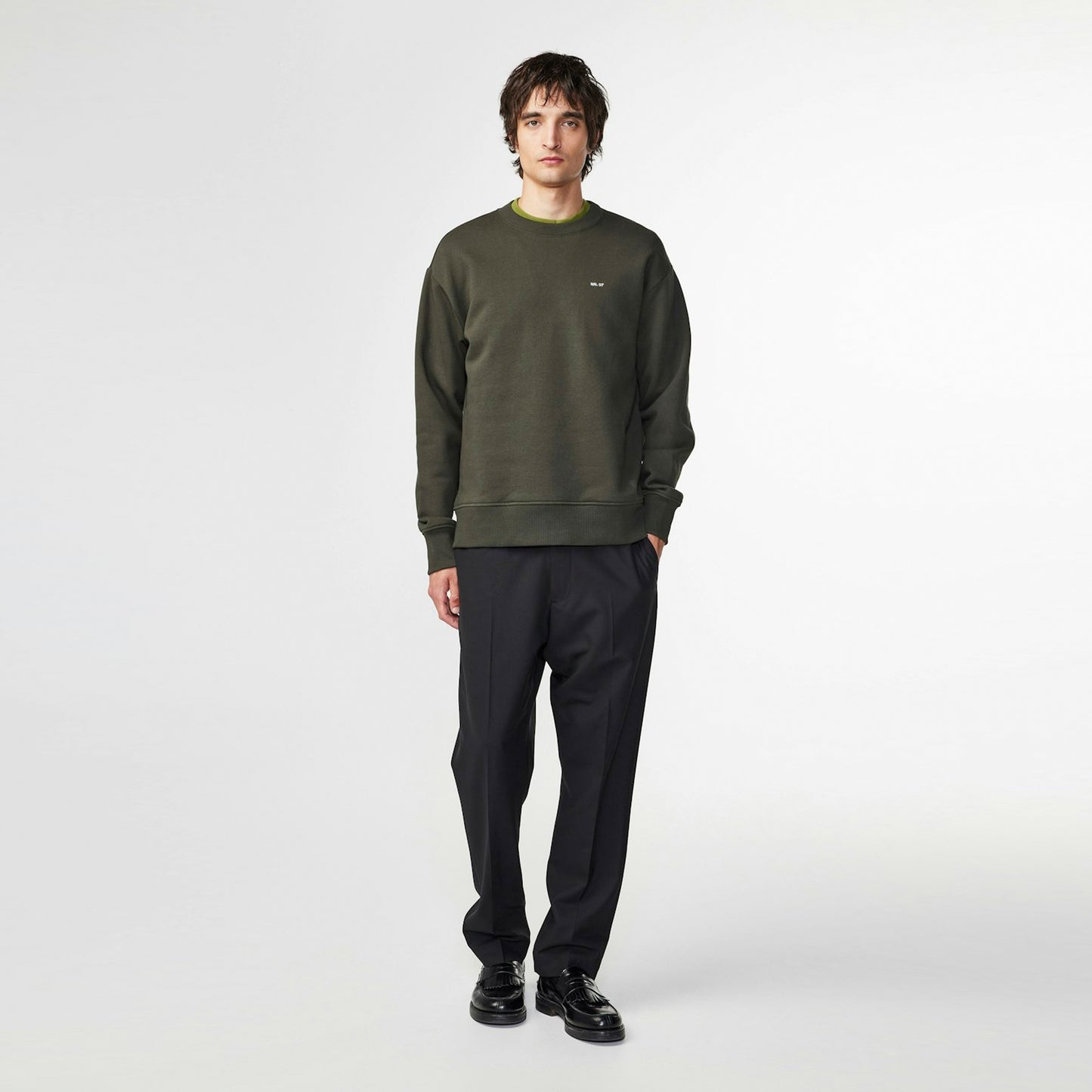 - Briggs Brushed Fleece Sweatshirt - Dark Army