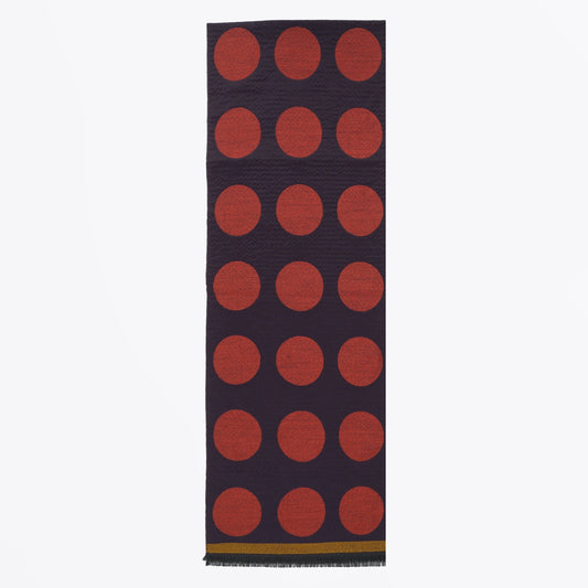 - Spot Jacqaurd Scarf - Red