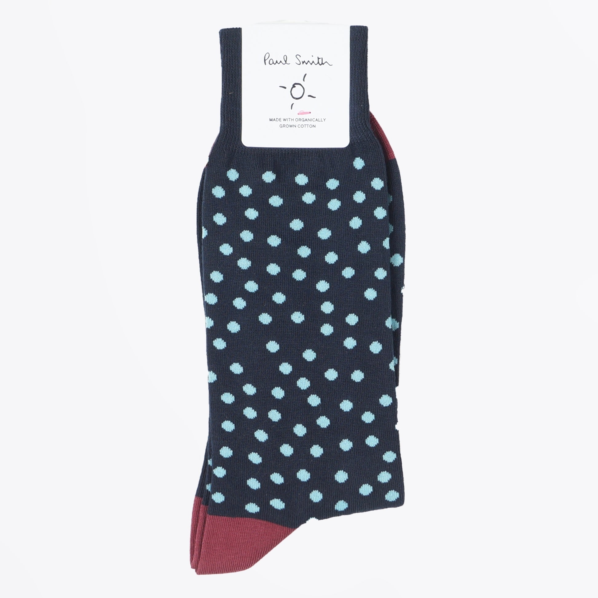 Paul Humberto Dot Sock - Navy