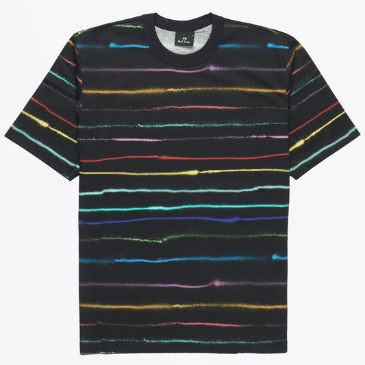 - Striped T-Shirt -Black