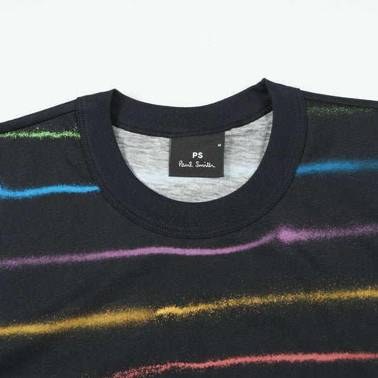 - Striped T-Shirt -Black