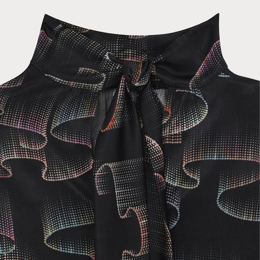 - Constellation Satin Top - Black