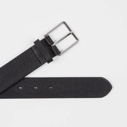- Signature Stripe Belt - Black