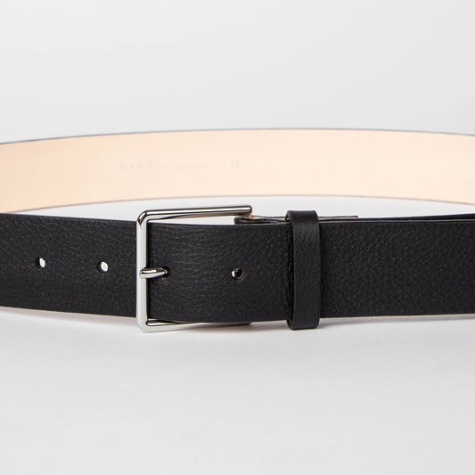 - Signature Stripe Belt - Black