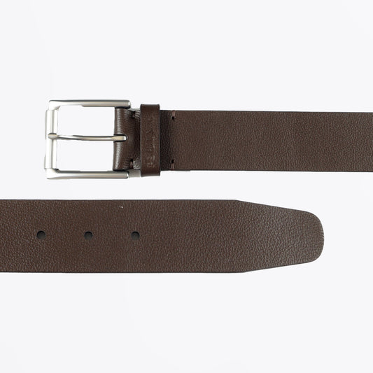 - Leather Keeper Belt - Chocolate