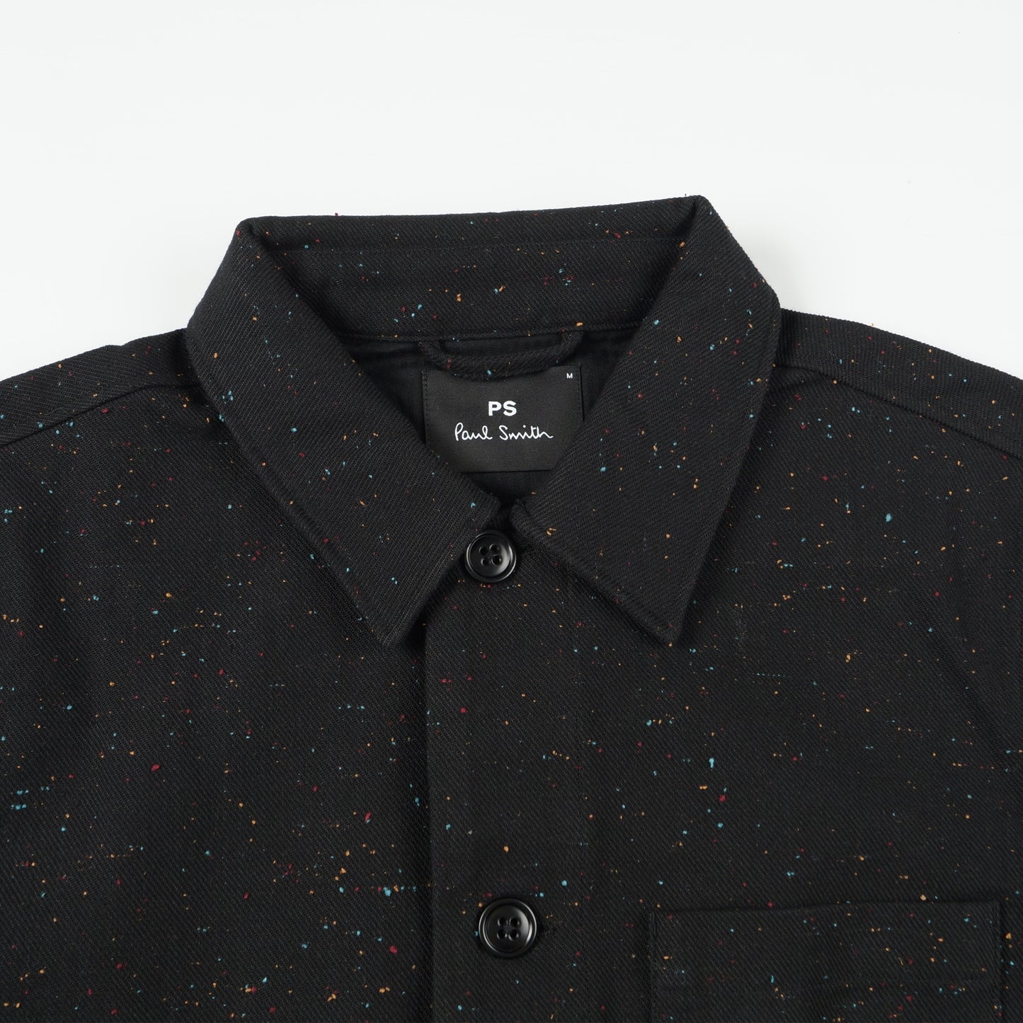 Flecked Shirt Jacket - Black