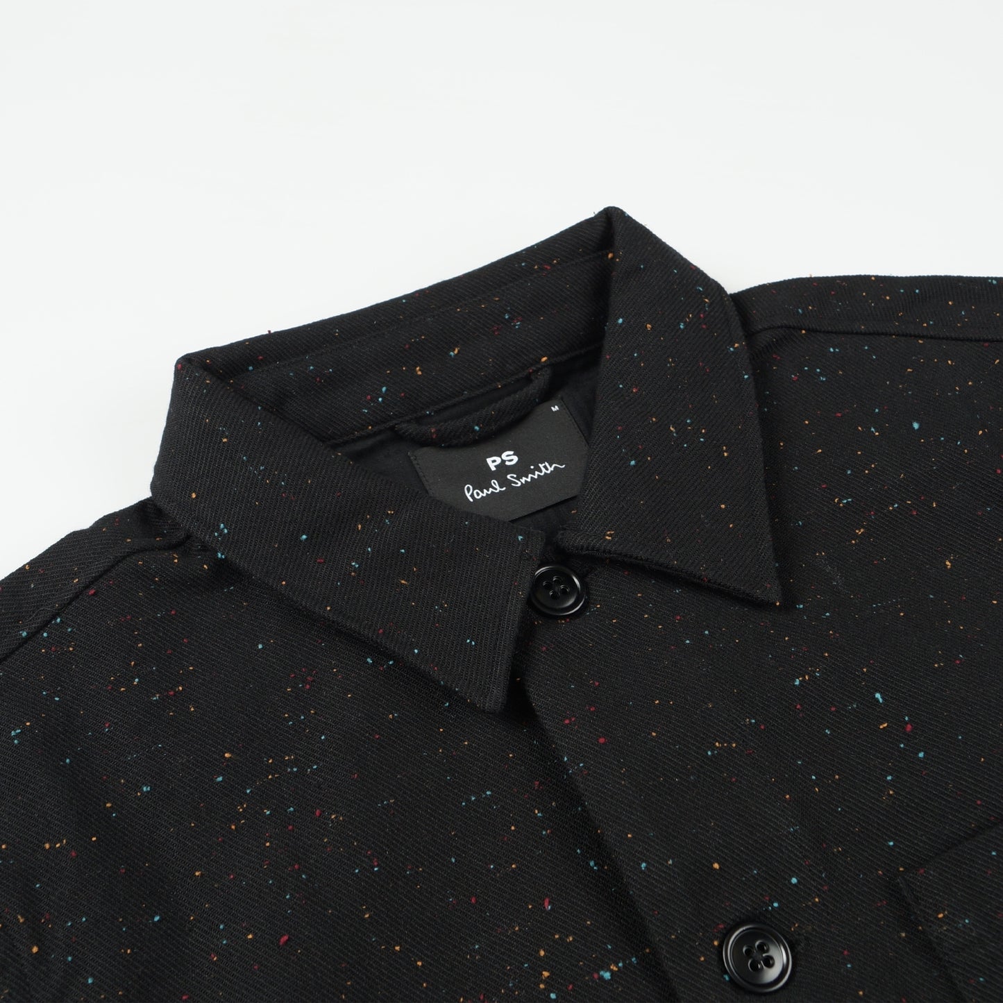 Flecked Shirt Jacket - Black