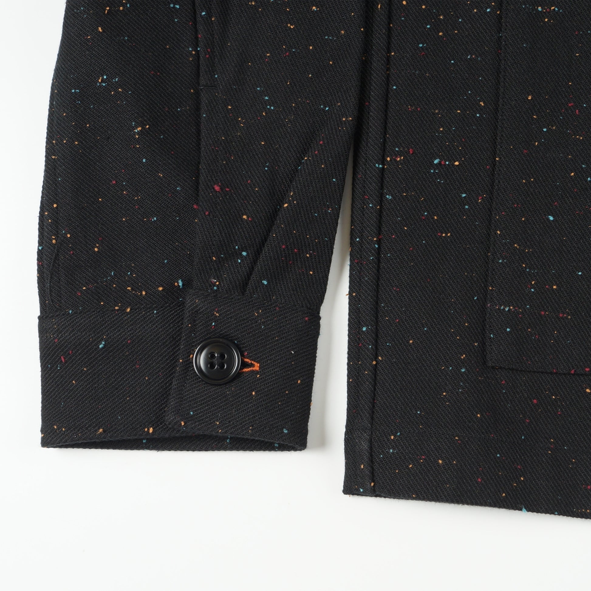Paul Flecked Shirt Jacket - Black