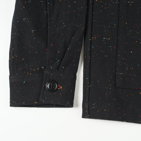 Flecked Shirt Jacket - Black