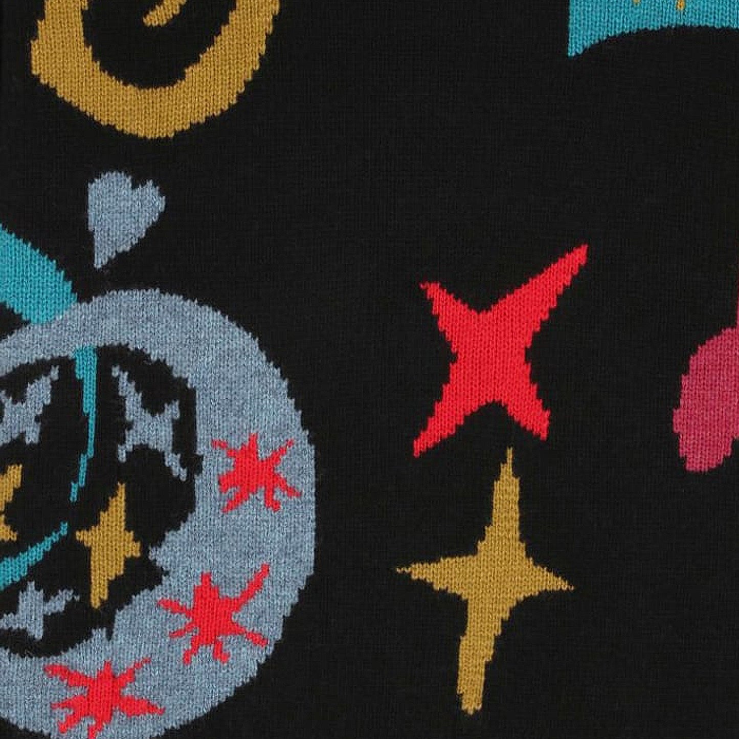 - Roll Neck Knitted Sweater - Black