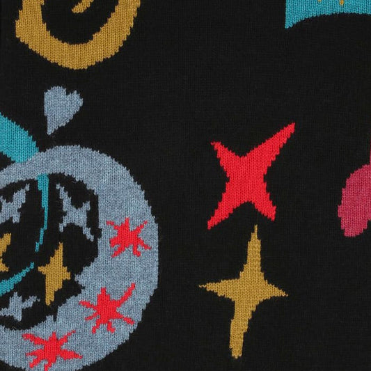 - Roll Neck Knitted Sweater - Black