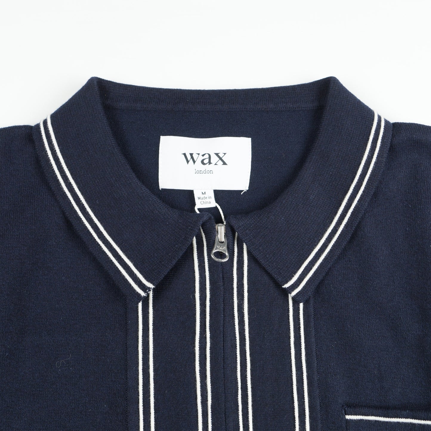 - Amble Milano Stirp Polo Shirt - Navy