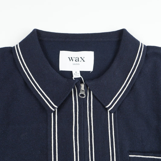 - Amble Milano Stirp Polo Shirt - Navy