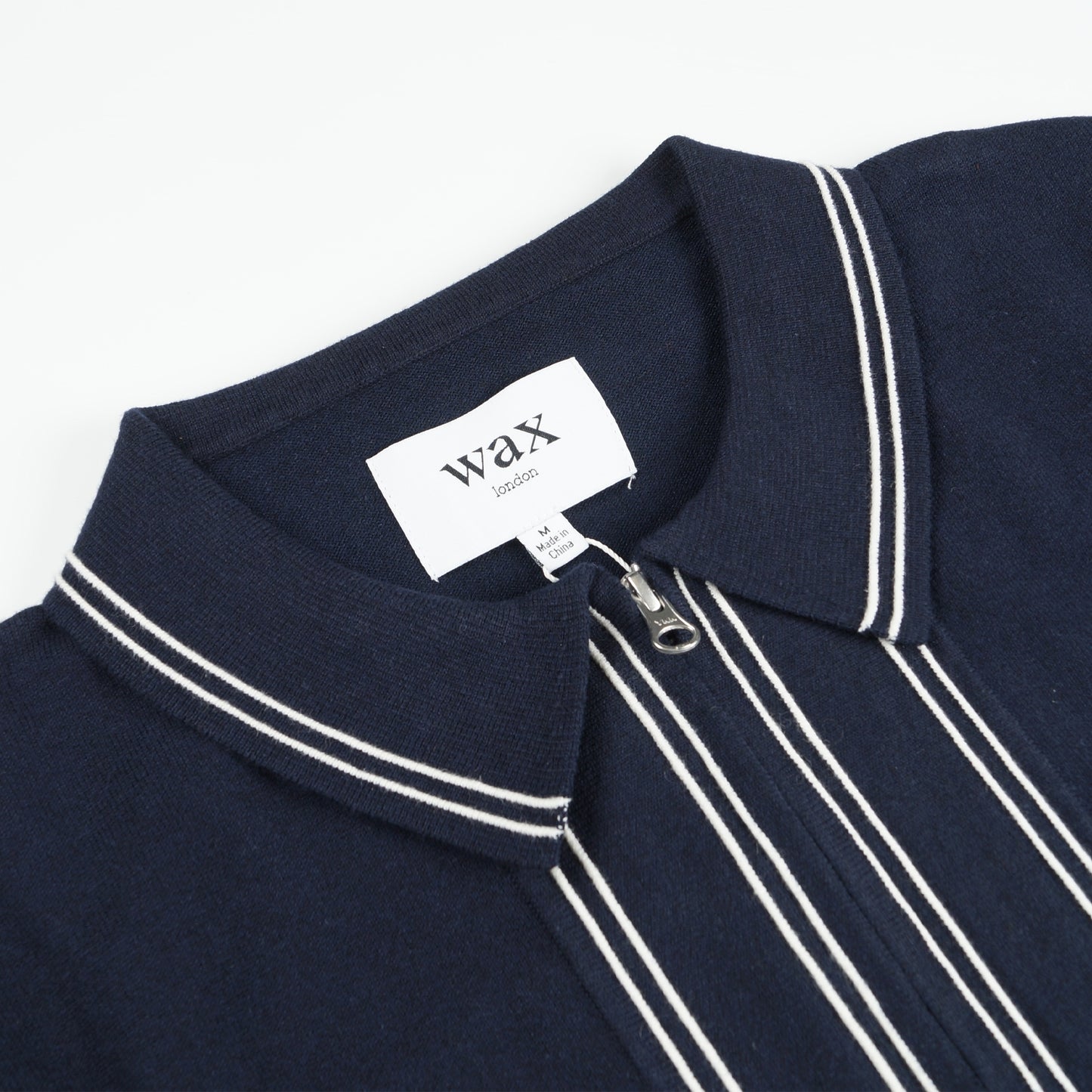 - Amble Milano Stirp Polo Shirt - Navy