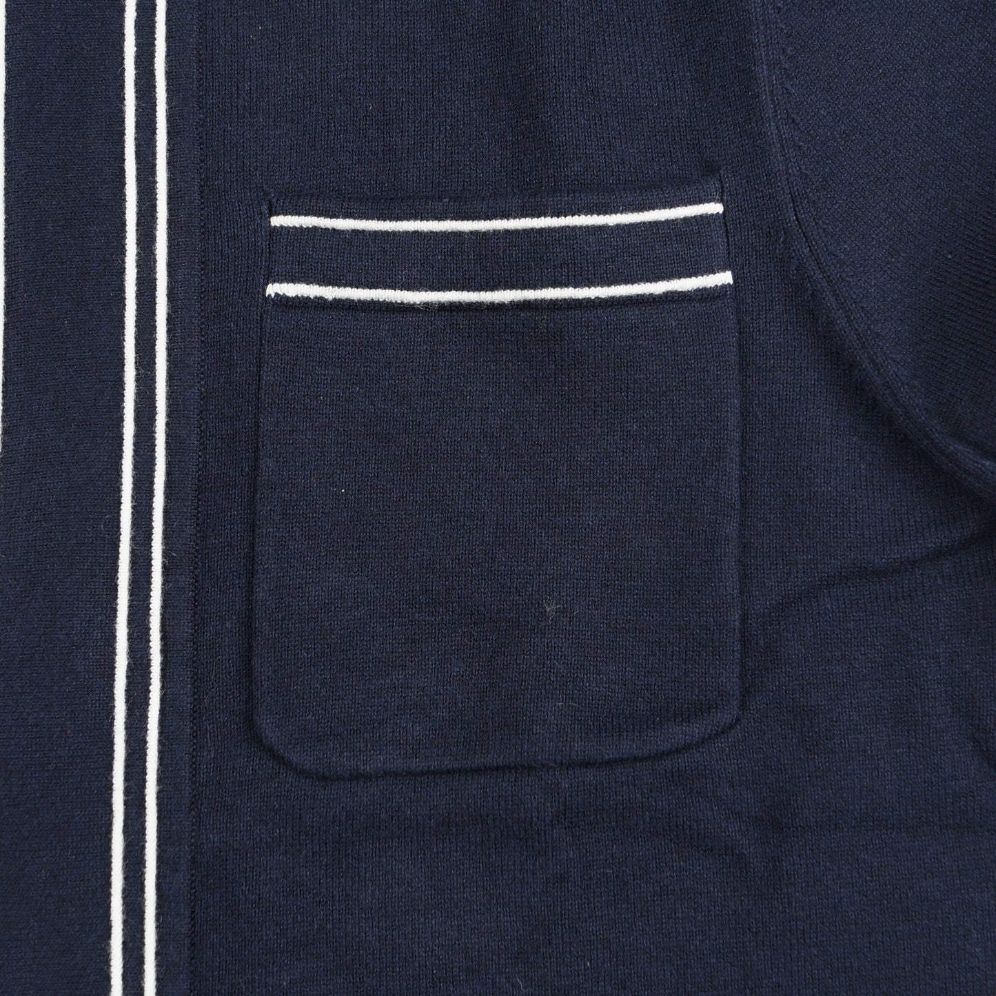 - Amble Milano Stirp Polo Shirt - Navy