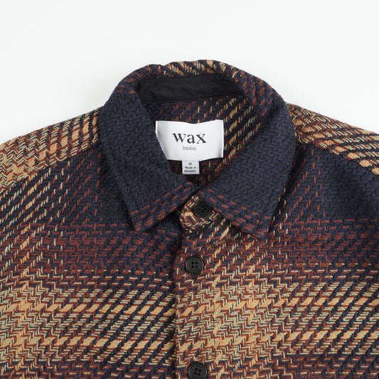 - Whiting Overshirt - Navy/Caramel