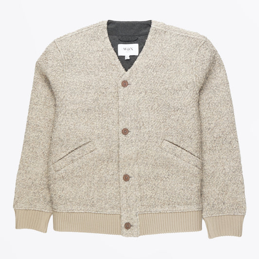 - Bobble Wool Cardigan - Natural