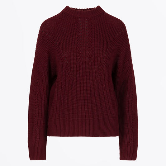 - Tempted - Heavy Gauge Sweater - Burgundy