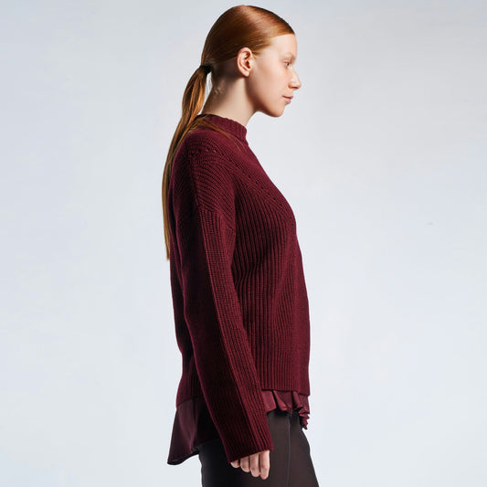 - Tempted - Heavy Gauge Sweater - Burgundy