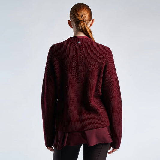 - Tempted - Heavy Gauge Sweater - Burgundy