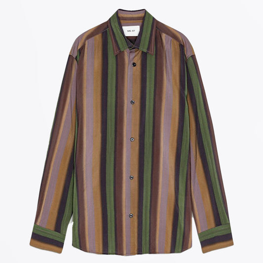 Freddy Stripe Print Shirt - Grape Shake