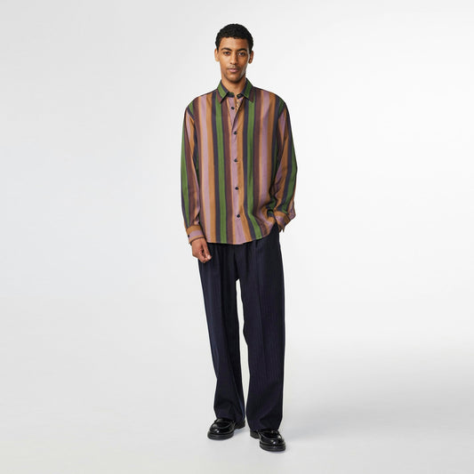Freddy Stripe Print Shirt - Grape Shake