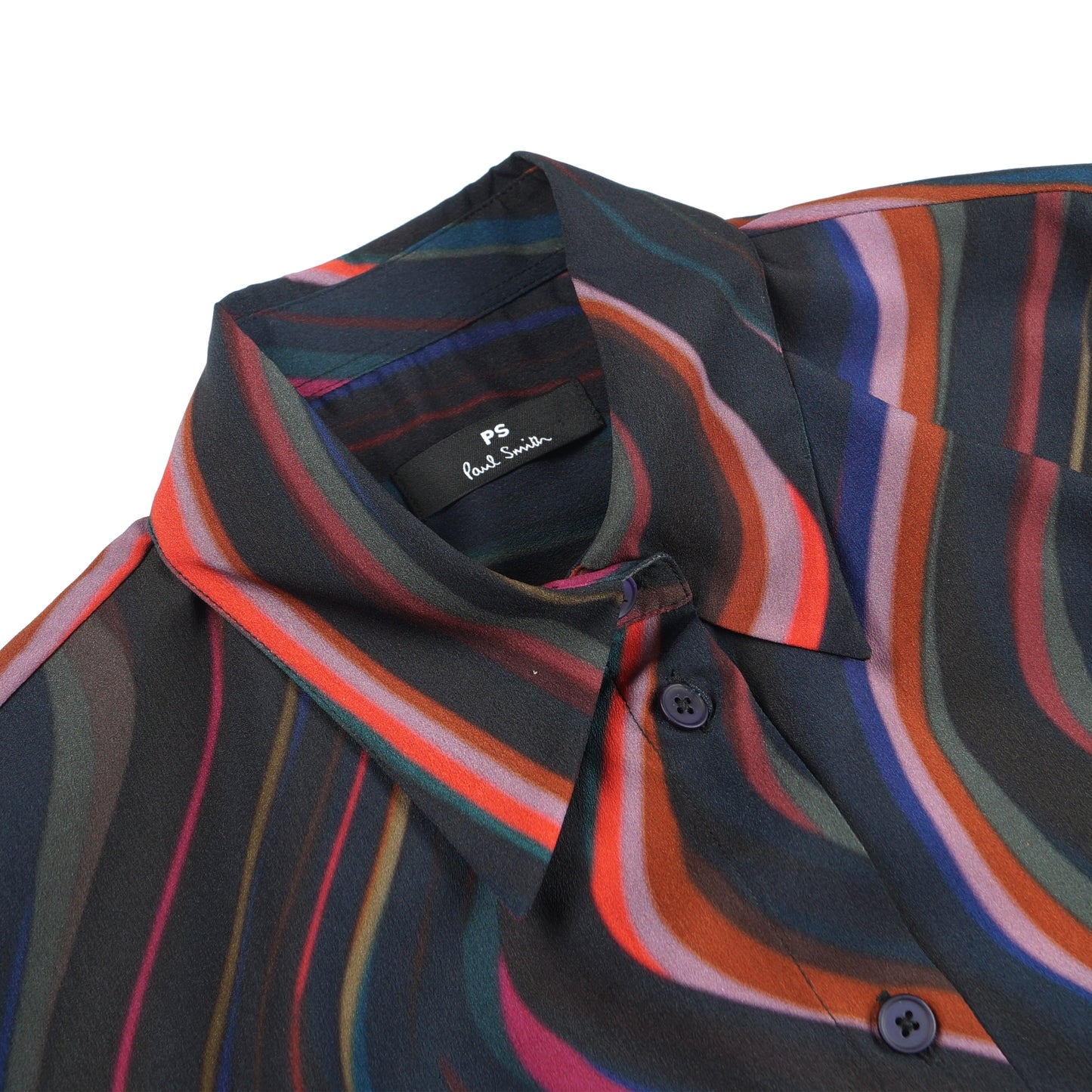 - Satin Shirt - Midnight Swirl