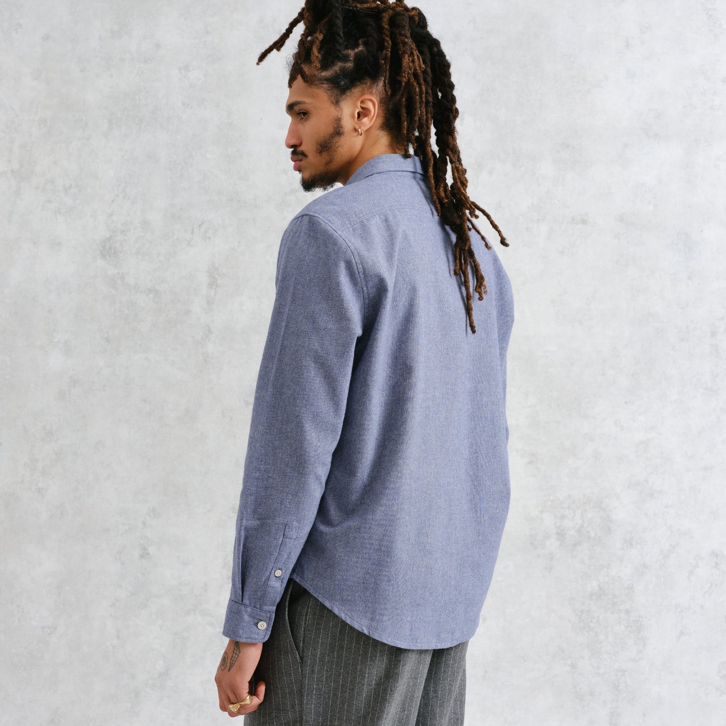 - Shelly Plain Weave Shirt - Blue