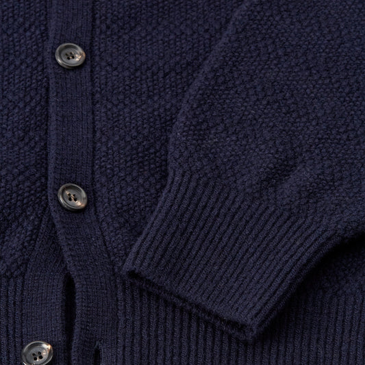 - Britten Knitted Cardigan - Navy