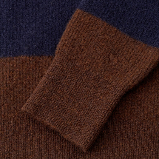 - Blenheim Paxton Jumper - Navy/Brown