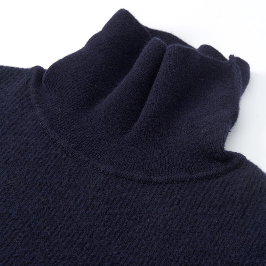 - Talbot Roll Neck Jumper - Navy