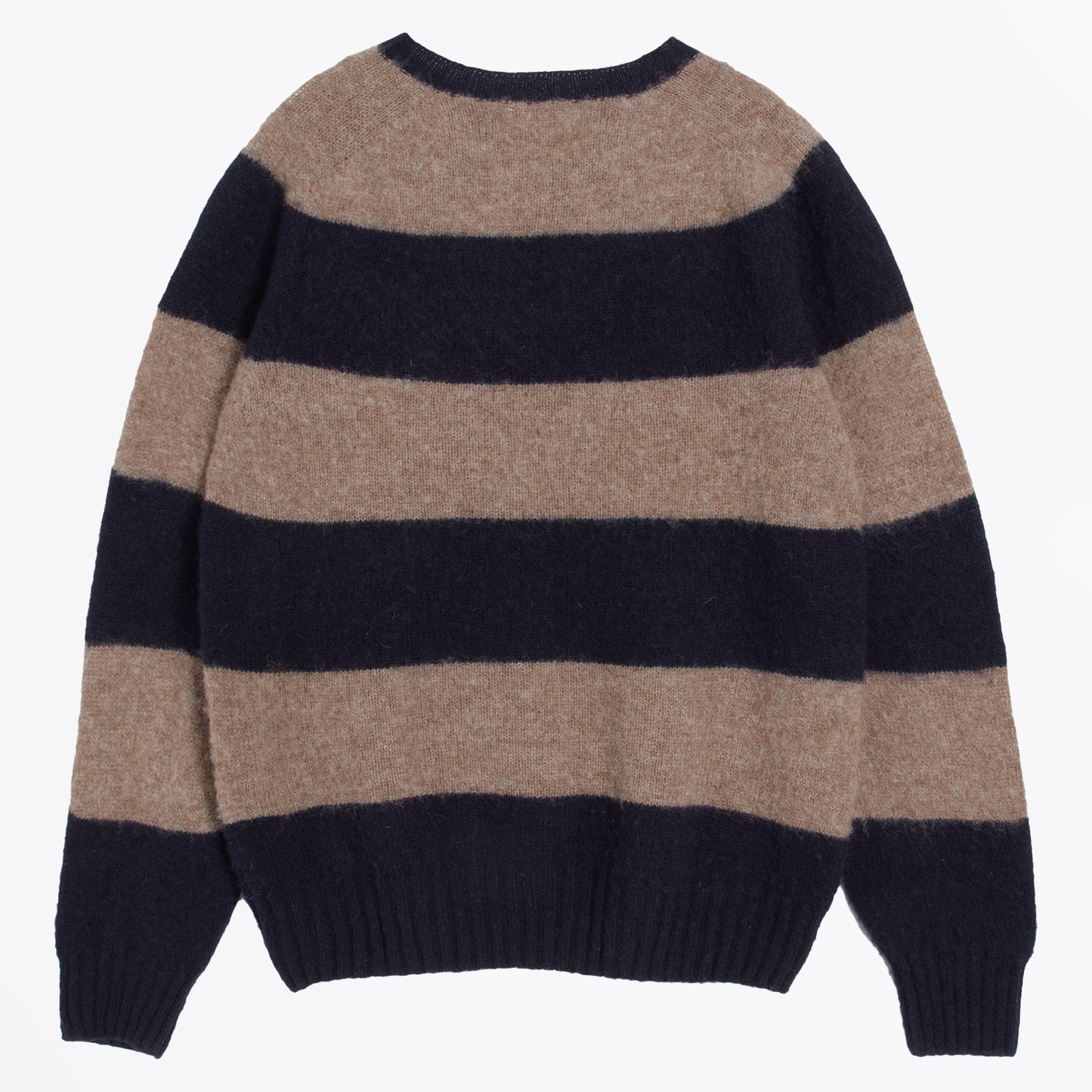 - Suedehead Stripe Crew Knit - Navy
