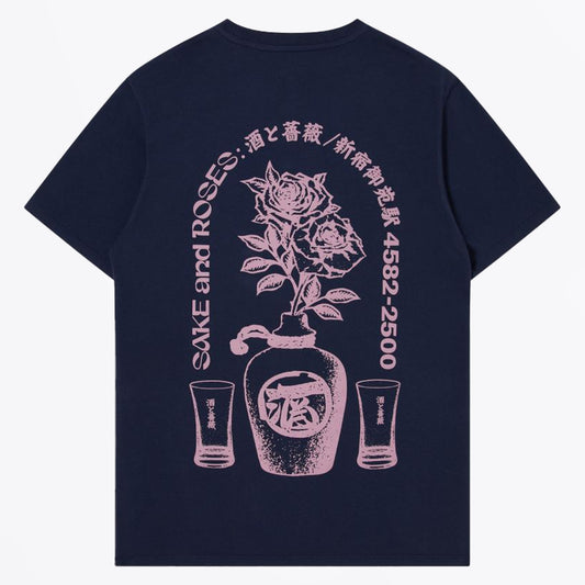 - Sake And Roses T-Shirt - Navy
