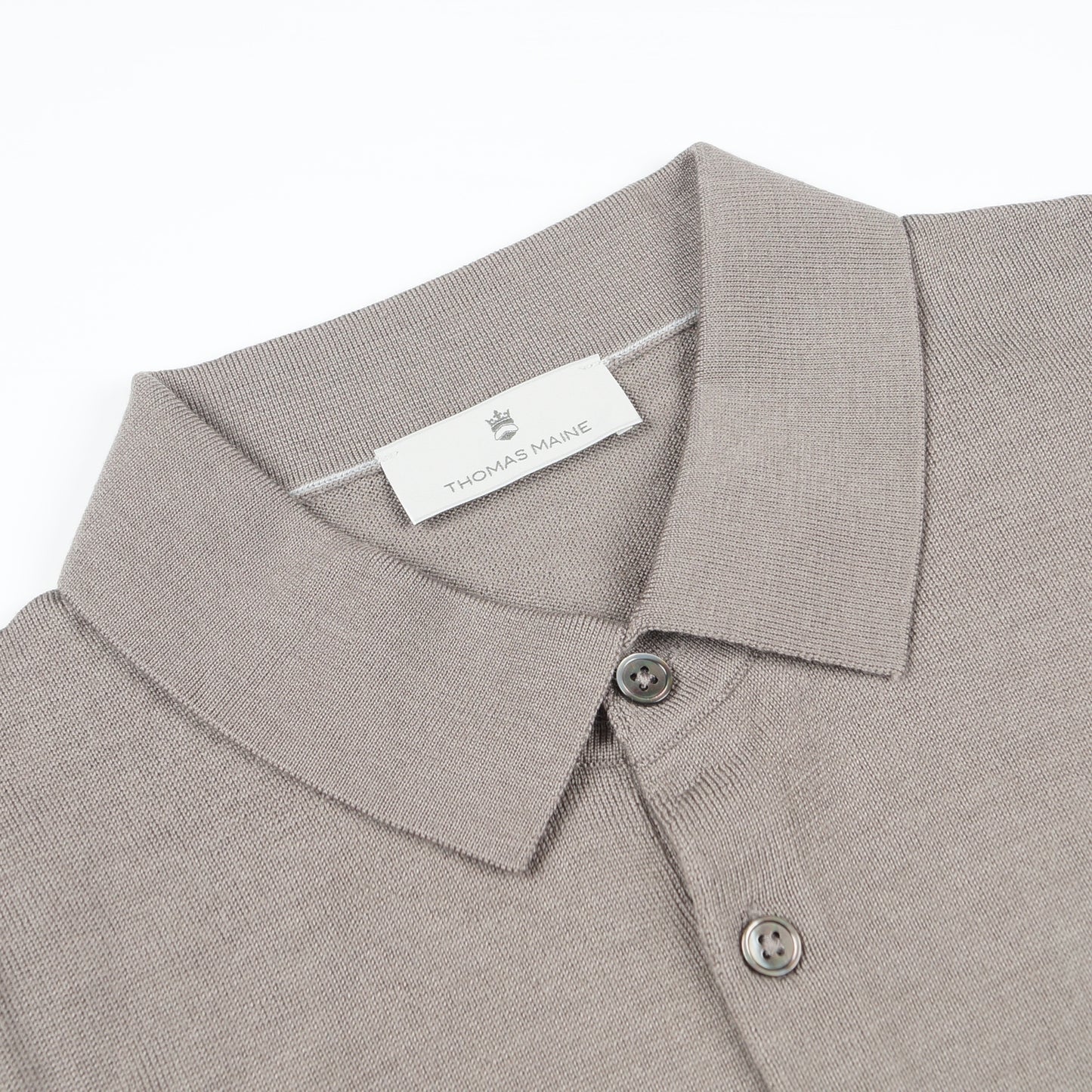 - Merino Polo Shirt - Taupe