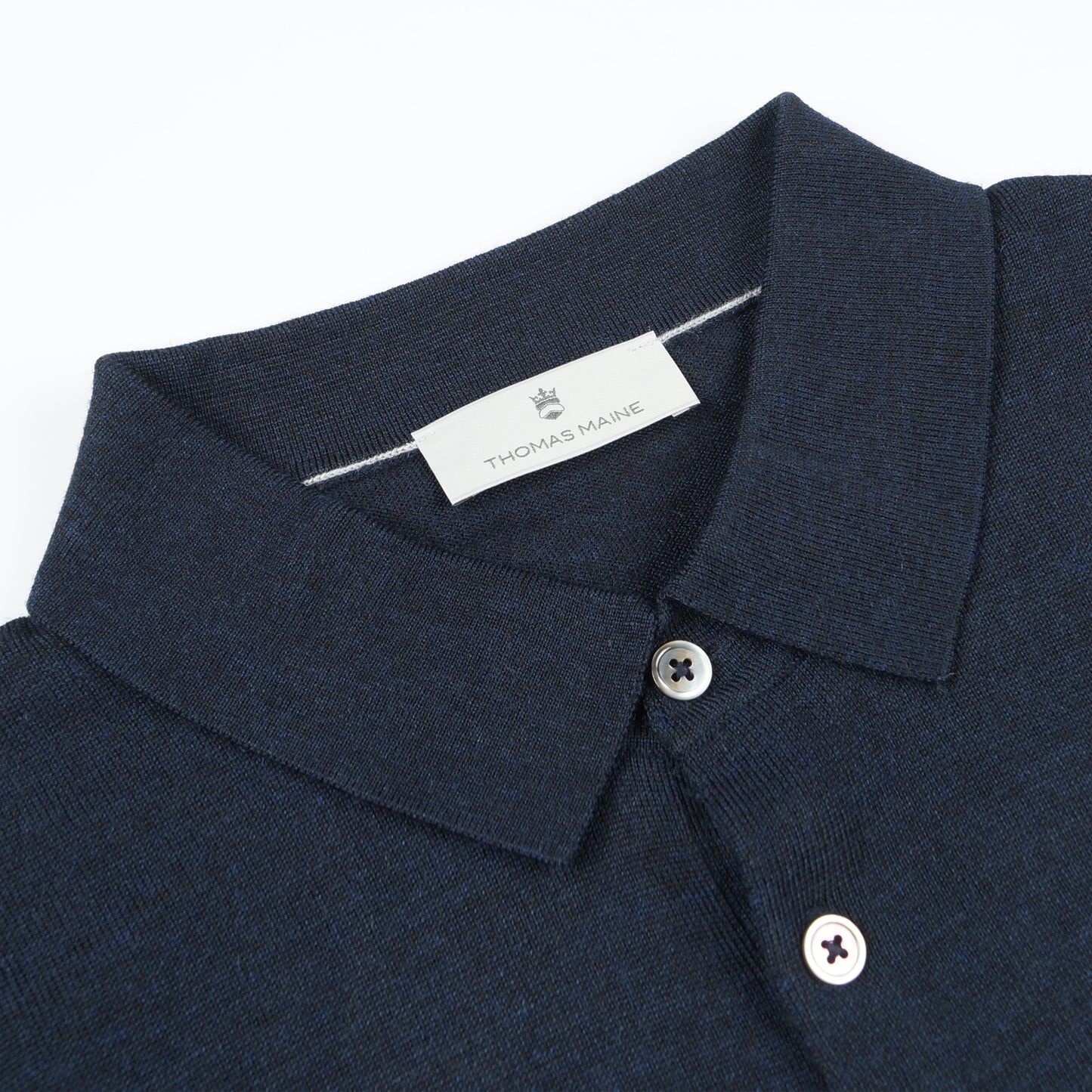 Merino Polo Shirt - Navy