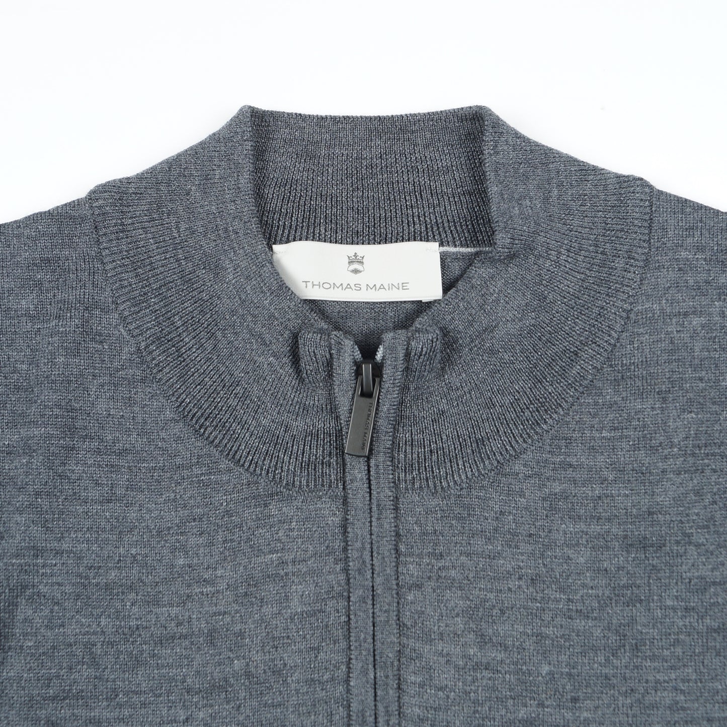 Merino Zip Neck - Anthracite