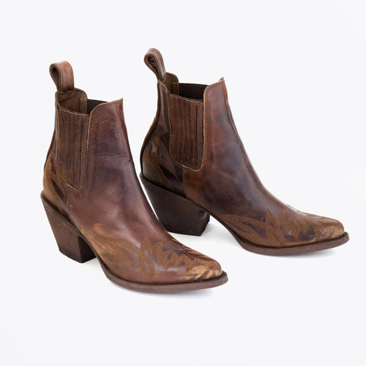 - Gaucho Ankle Boots - Brass