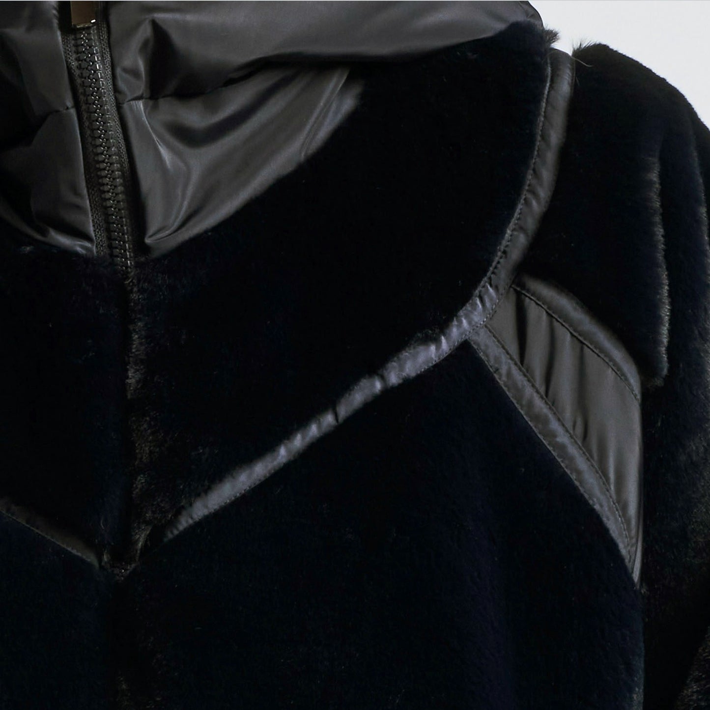 - Windswept Reversible Cape Coat - Black