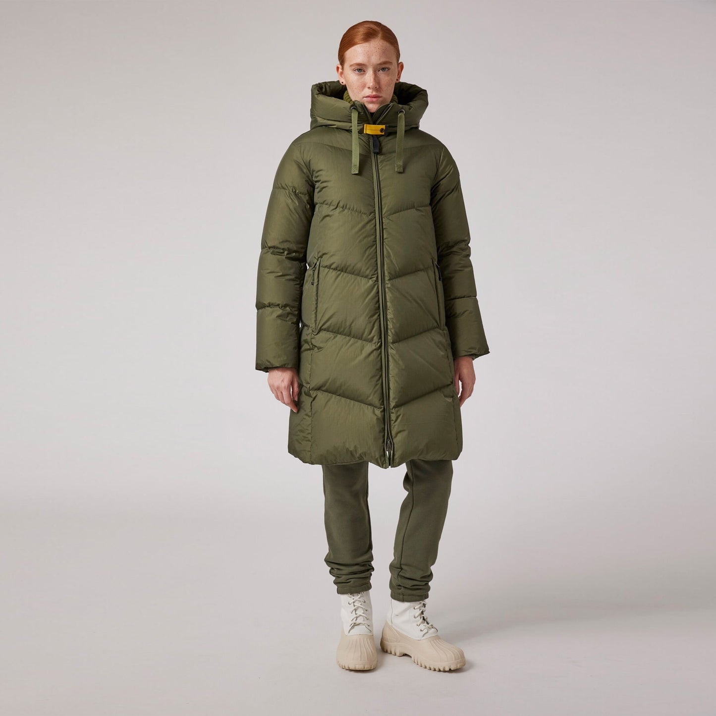 - Rindou Hooded Puffa Coat - Rosemary