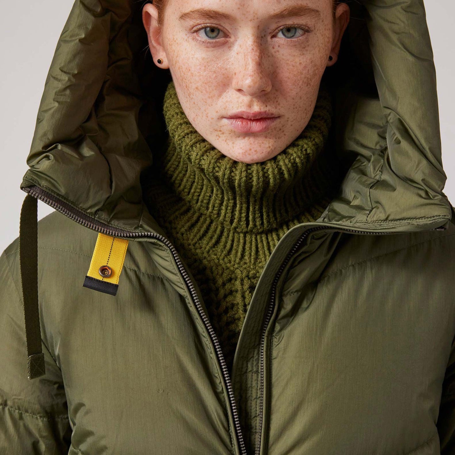 - Rindou Hooded Puffa Coat - Rosemary