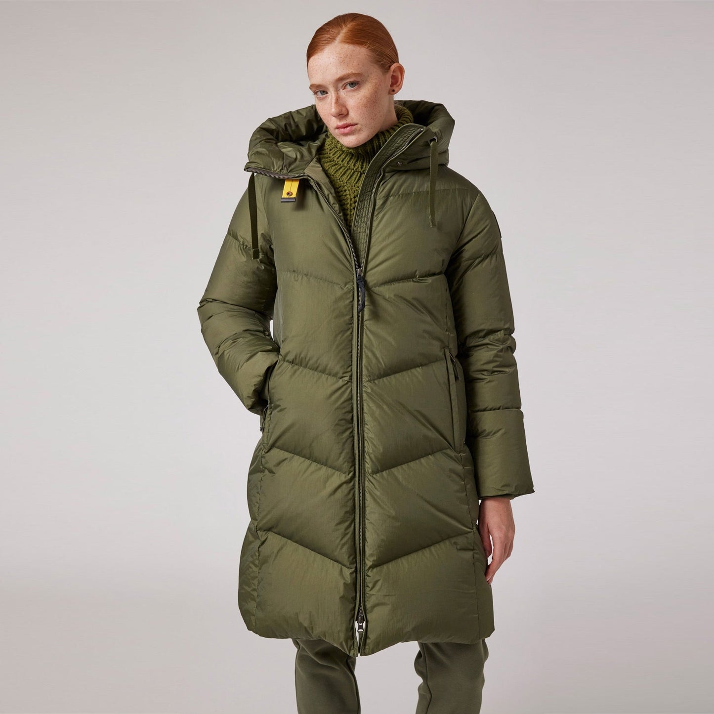 - Rindou Hooded Puffa Coat - Rosemary