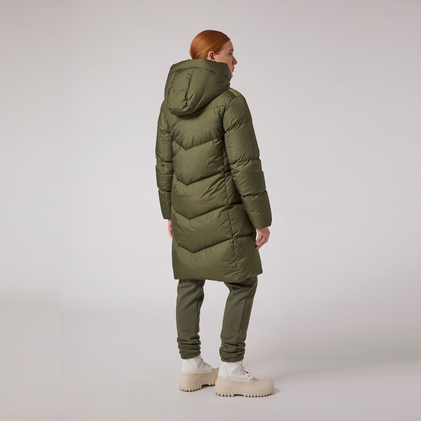 - Rindou Hooded Puffa Coat - Rosemary