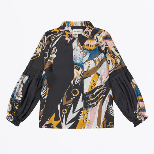 Jelima Silk Top - Black