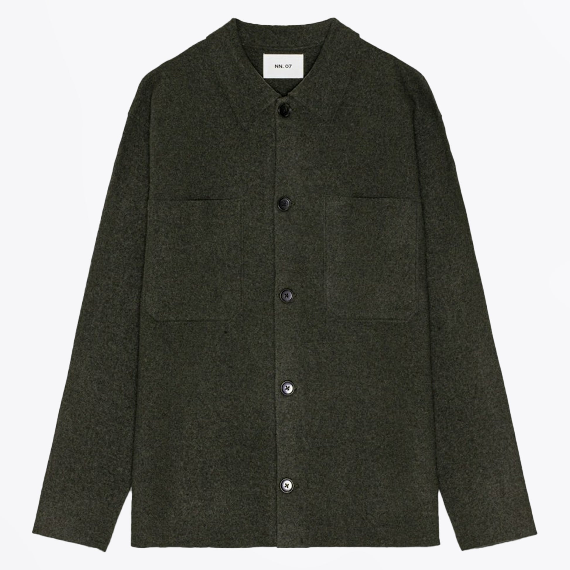 NN07 Jonas Wool Button Cardigan - Dark Green