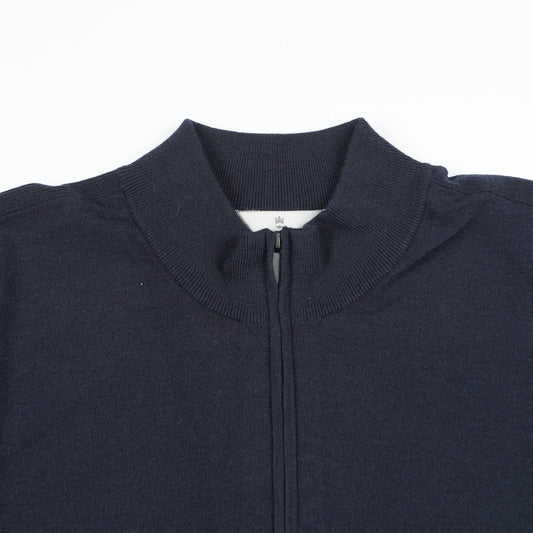- Merino Sport Zip Neck - Navy
